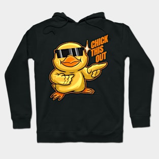 Chick This Out Chick With Sun Glasses On Easter Hoodie